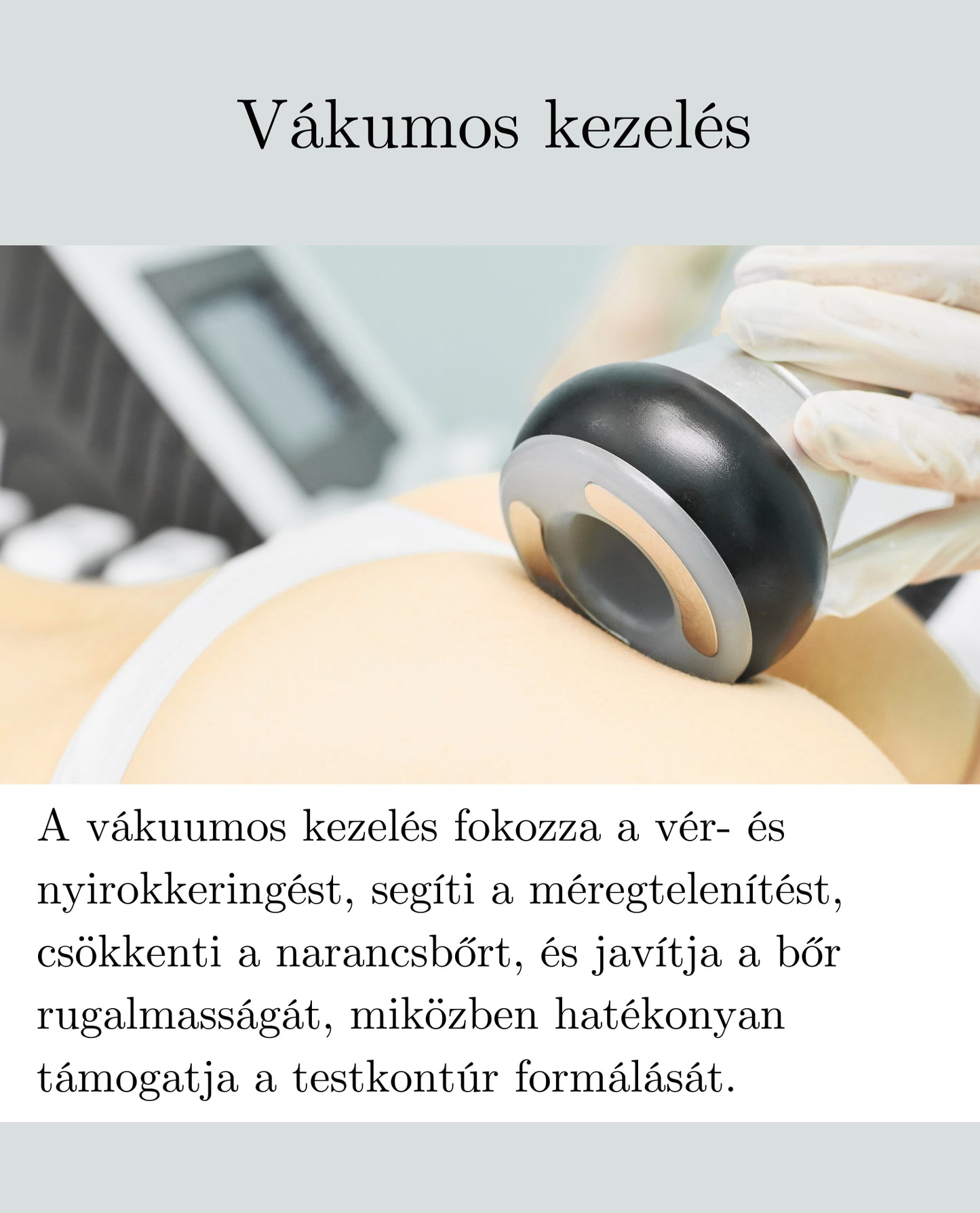 Vákuumos narancsbőr kezelés